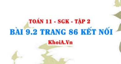 Bài 9.2 trang 86 Toán 11 Kết nối tri thức Tập 2